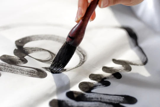 秩父札所で御朱印をいただく様子を示すイラスト