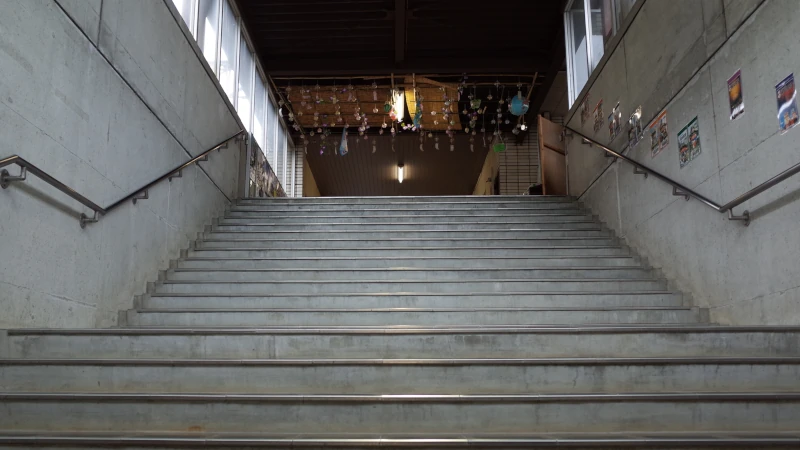 秩父神社参拝の日秩父駅ホームの画像