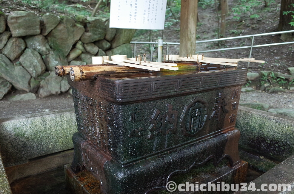 宝登山神社参拝の日手水舎